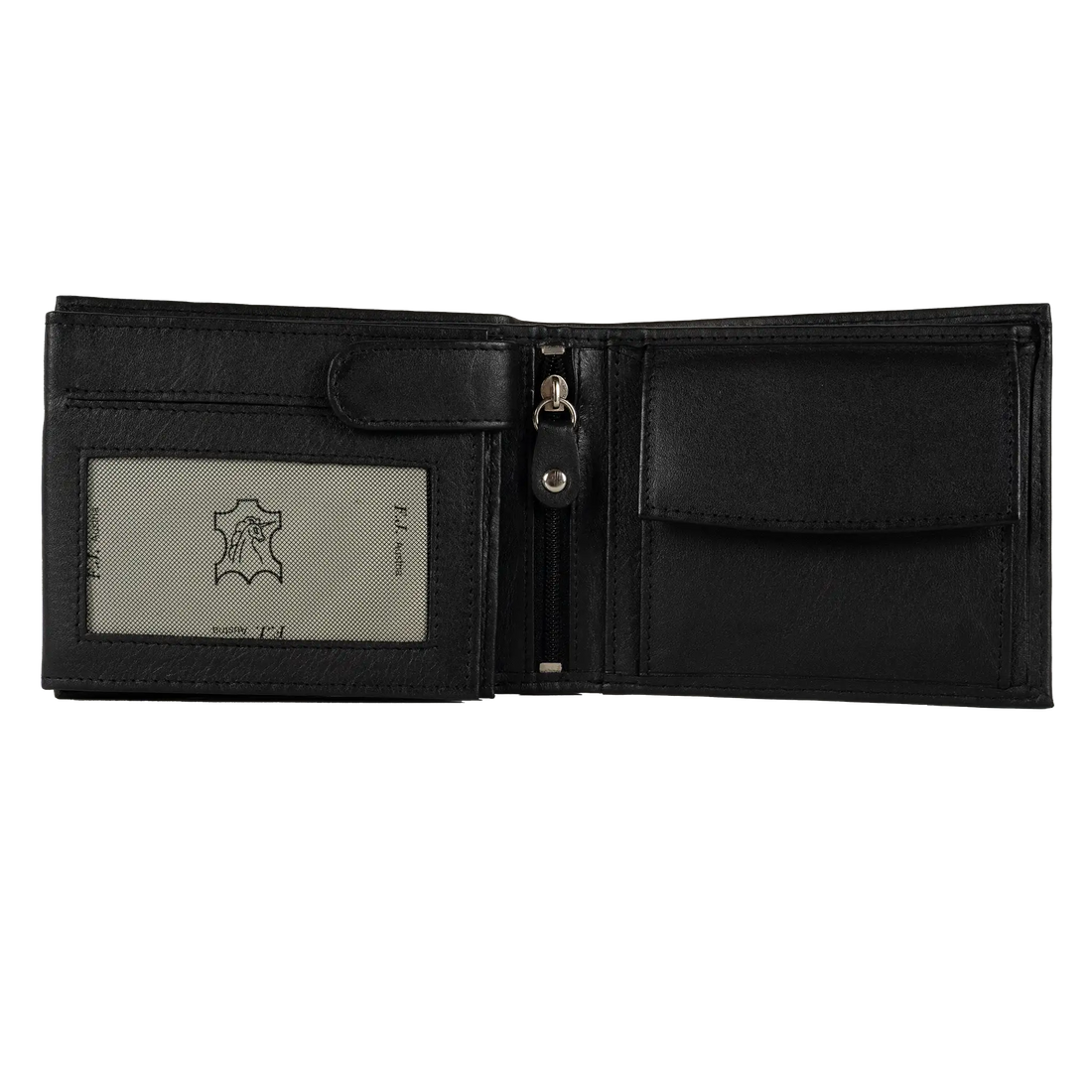 Schwarze Leder Geldbörse ohne Schlaufe