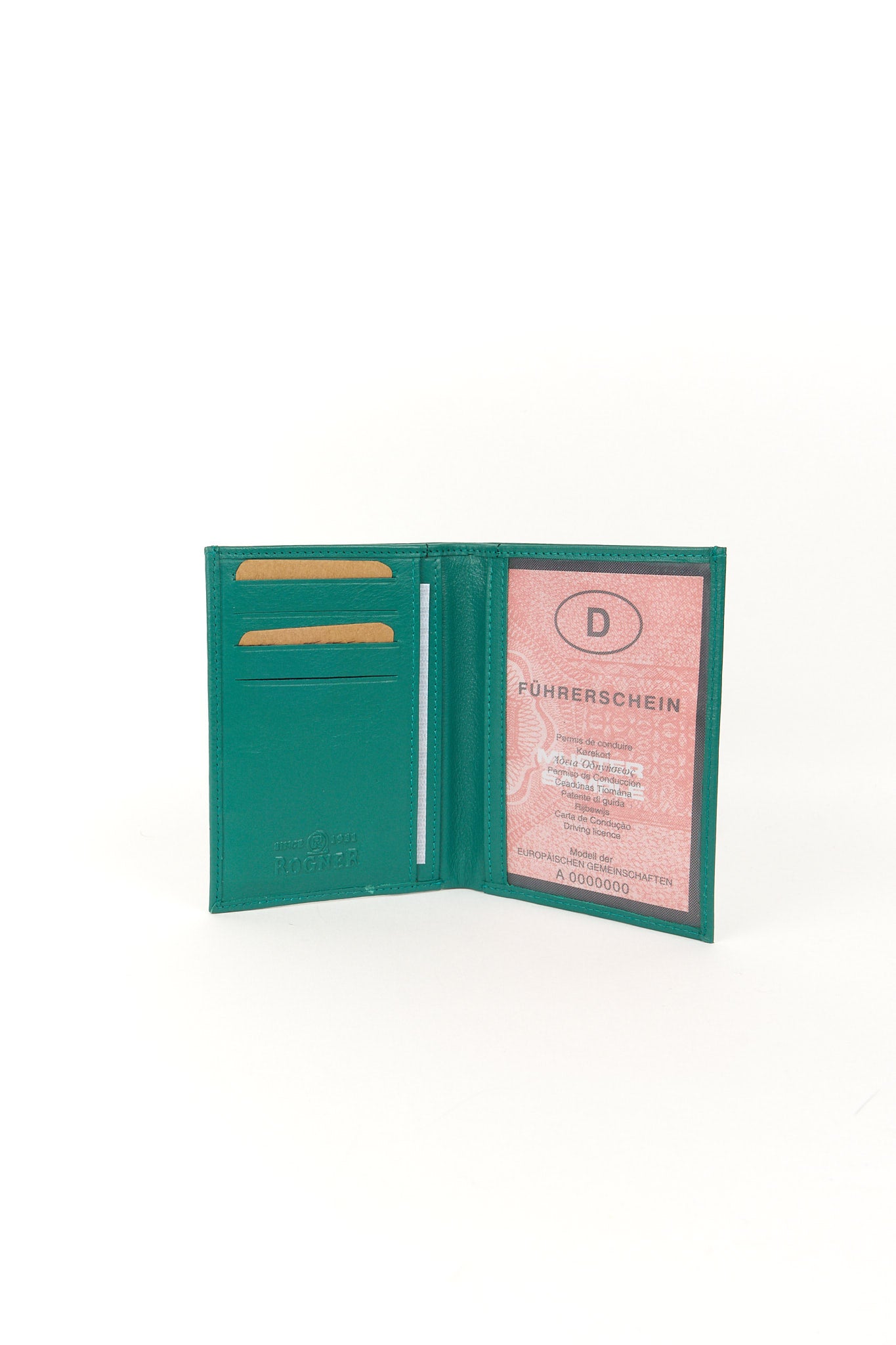 Rogner Führerschein Etui & Fahrzeugpapier Tasche – Schutzhülle für KFZ-Unterlagen, Fahrzeugschein & Ausweise aus Leder