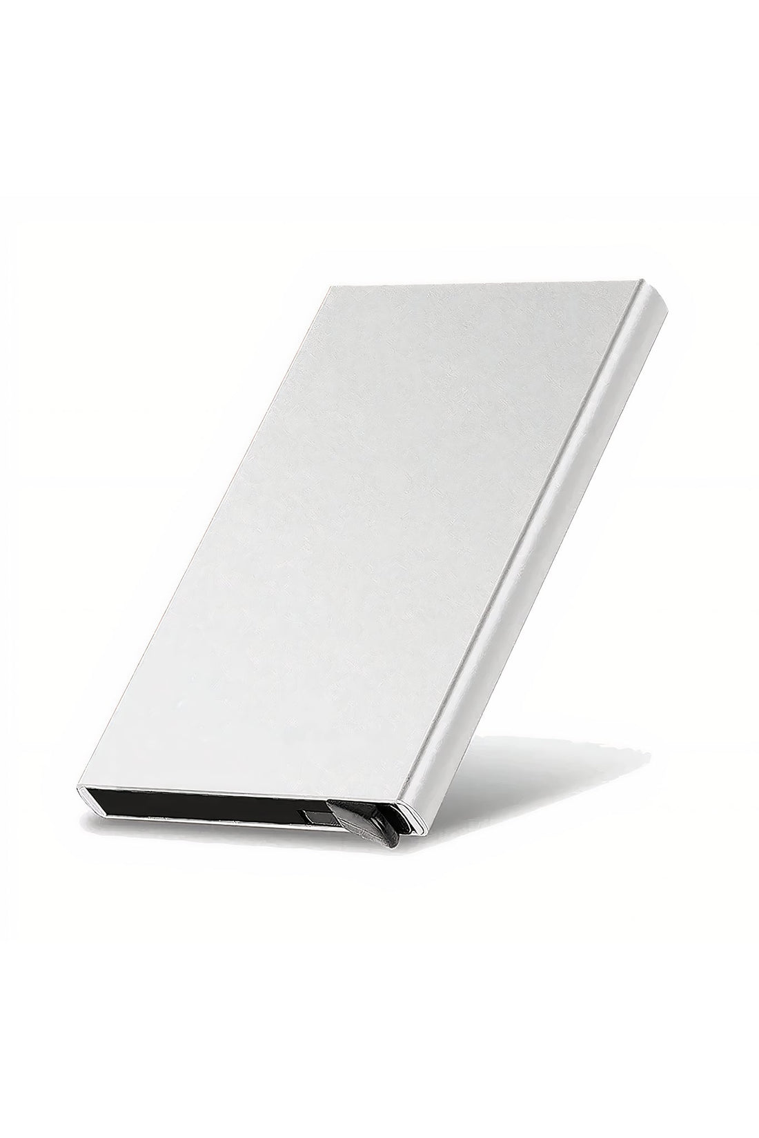 Filimon Cardprotector Kartenetui aus Aluminium in Schwarz mit aufgefächerten Karten