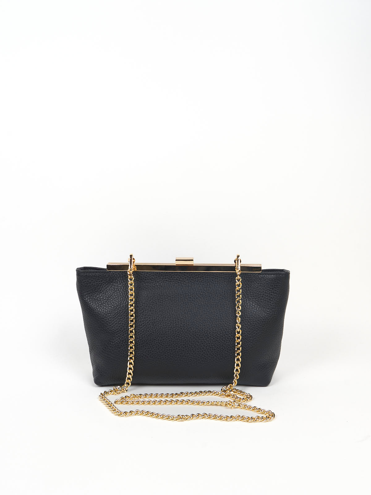 Leder-Clutch-Tasche mit Schulterkette